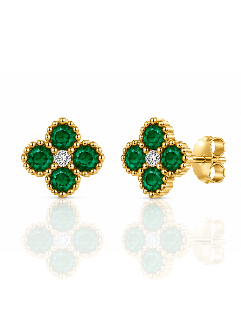 BOUCLES D'OREILLES ÉCLAT GREEN