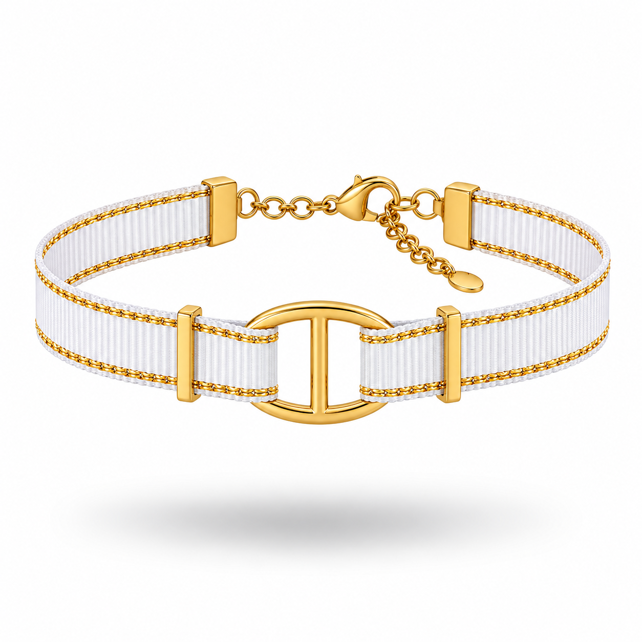 BRACELET JULIA BLANC DORÉ