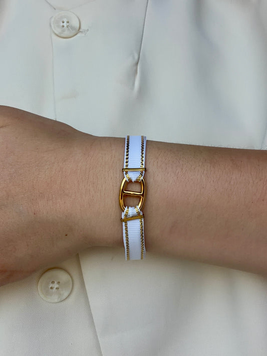 BRACELET JULIA BLANC DORÉ