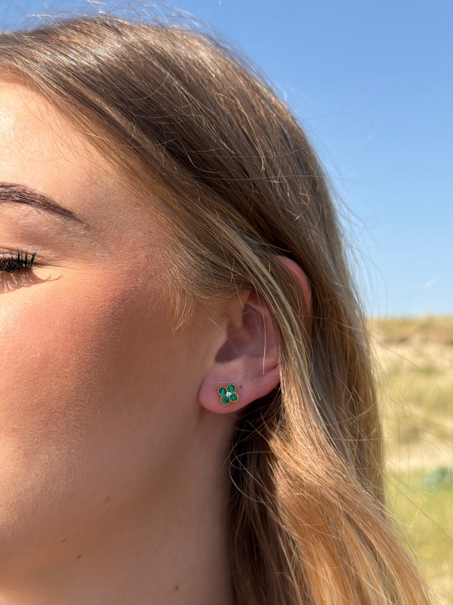 BOUCLES D'OREILLES ÉCLAT GREEN