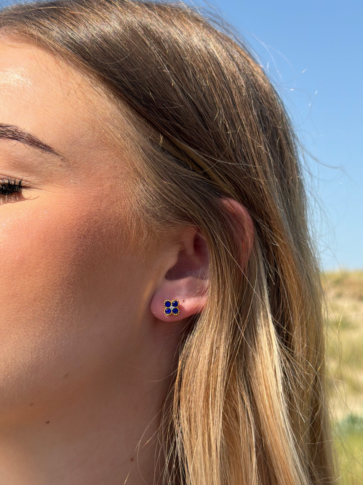 BOUCLES D'OREILLES ÉCLAT DARK BLUE