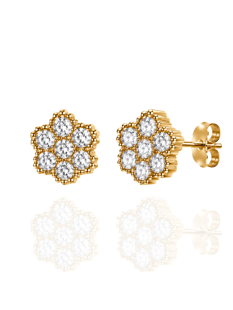 BOUCLES D'OREILLES TOURNESOL GOLD
